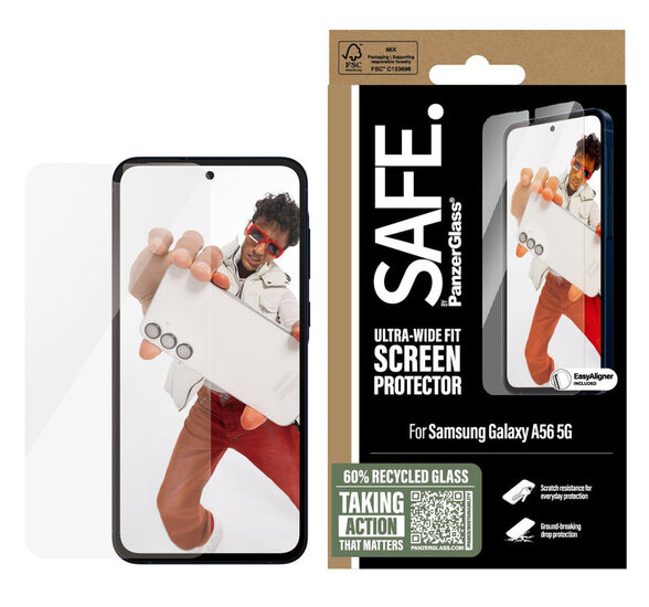 PanzerGlass Safe Galaxy A56 Wide glazen screenprotector