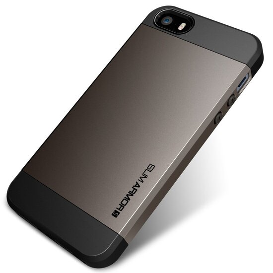 Spigen Slim Armor S iPhone 5S/SE-H&uuml;lle in Gun Metal