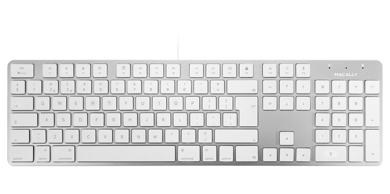MacAlly SLIMKEY Wired aluminium toetsenbord Qwerty