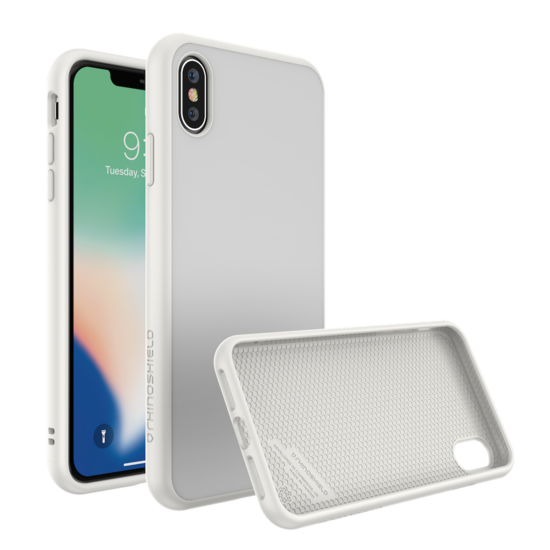 RhinoShield SolidSuit iPhone XS Max hoesje Classic Wit