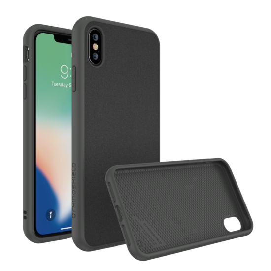 RhinoShield SolidSuit MicroFiber iPhone XS Max hoesje Zwart