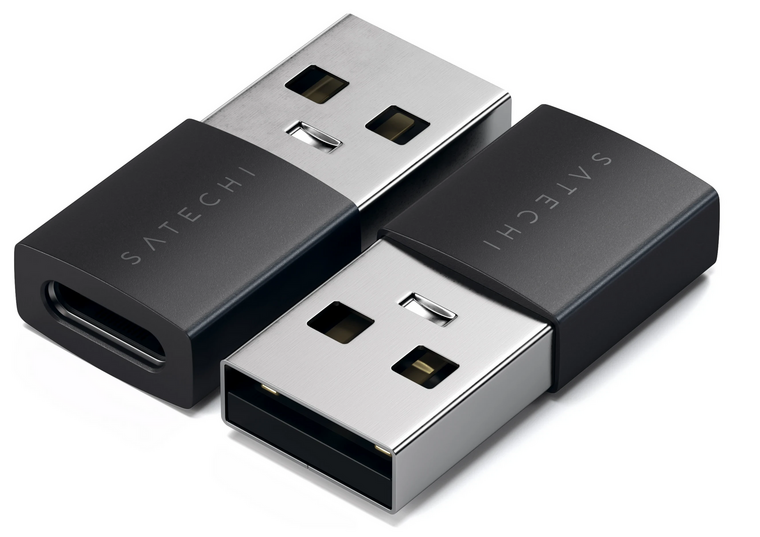 Satechi USB-A naar USB-C adapter 2 pack zwart