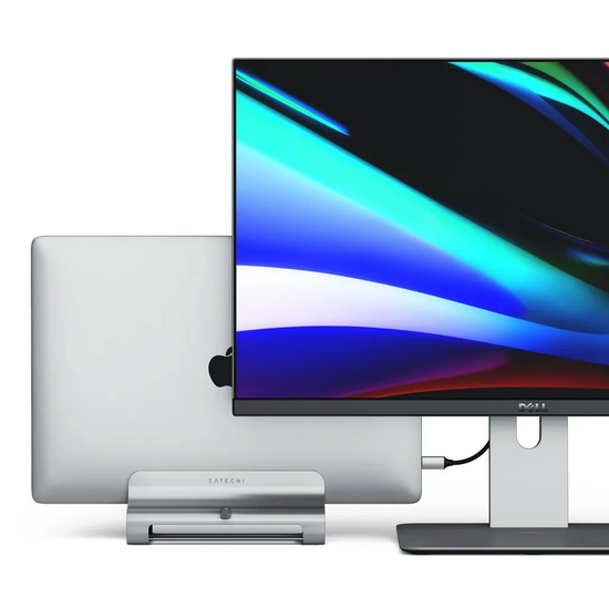 Satechi Aluminium verticale laptop stand zilver
