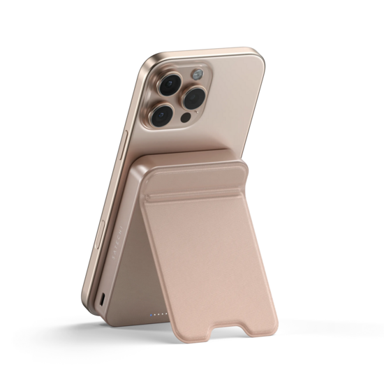 Satechi On-the-Go MagSafe powerbank 10000 mAh met stand rose