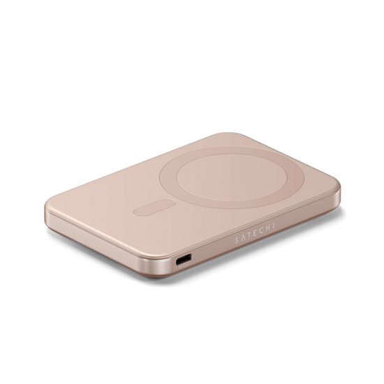 Satechi On-the-Go MagSafe powerbank 5000 mAh met stand roze