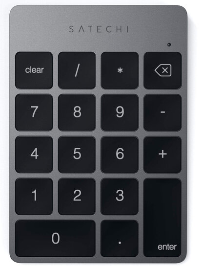 Satechi Slim Aluminum Bluetooth Keypad met USB-C grijs