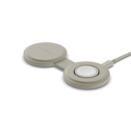 Satechi On-the-Go Qi2 MagSafe 2 in 1 oplader beige