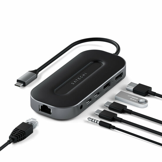 Satechi USB-4 Muliport hub met 2,5G ethernet aansluiting