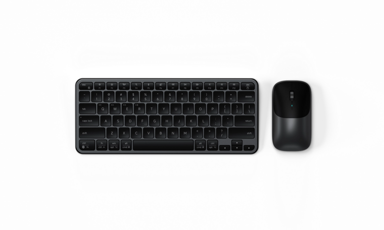 Satechi Slim CEX1 draadloze toetsenbord en muis combo zwart
