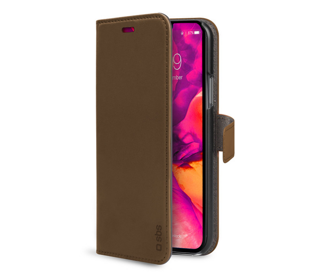 SBS Mobile Book Wallet iPhone 12 mini hoesje Bruin