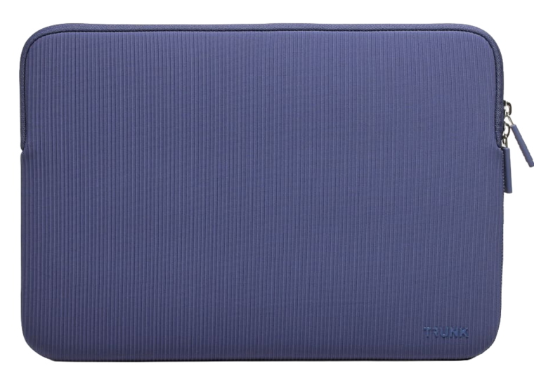 TRUNK Textile MacBook 13 inch sleeve blueberry blauw