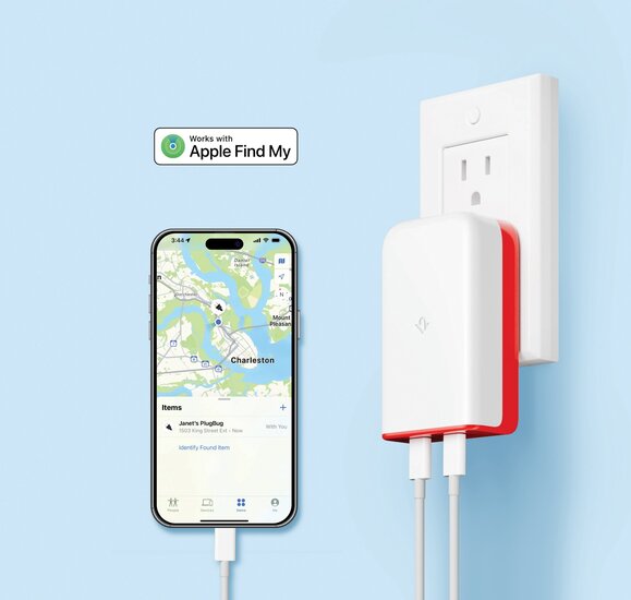 Twelve South PlugBug Travel USB-C oplader 120 watt met Find My