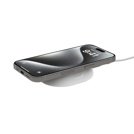 Belkin BoostCharge Pro Qi2 MagSafe oplader wit