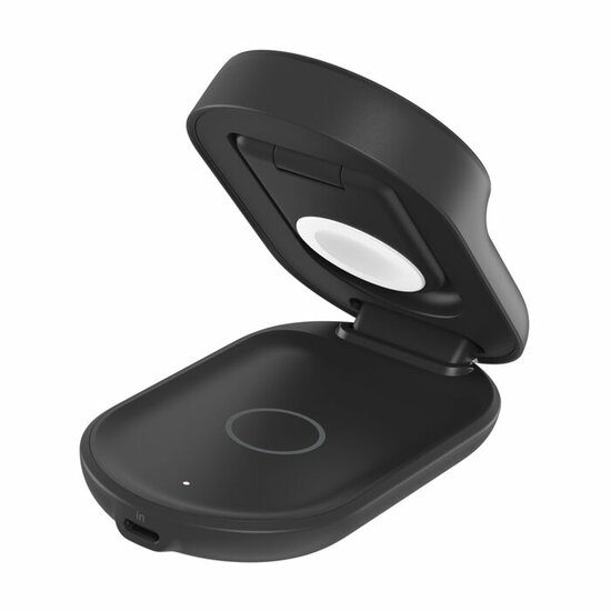 Belkin UltraCharge 3 in 1 opvouwbare MagSafe lader met Qi2 25 watt zwart