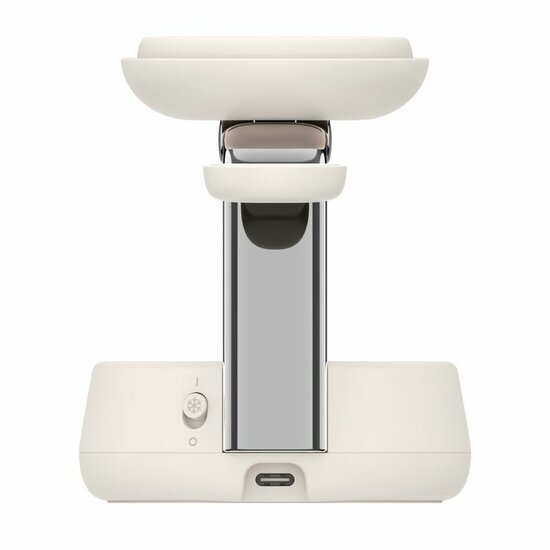 Belkin UltraCharge Pro 3 in 1 opvouwbare MagSafe lader met Qi2 25 watt beige
