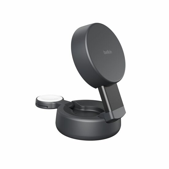 Belkin UltraCharge Pro 2 in 1 opvouwbare MagSafe lader met Qi2 25 watt zwart