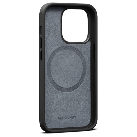 Woolnut leren MagSafe iPhone 14 Pro Max hoesje zwart