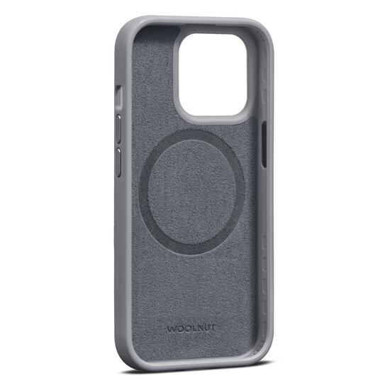 Woolnut leren MagSafe iPhone 15 Pro Max&nbsp;hoesje grijs