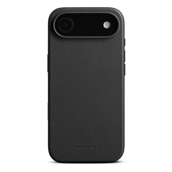 Woolnut leren MagSafe iPhone 17 Air hoesje zwart