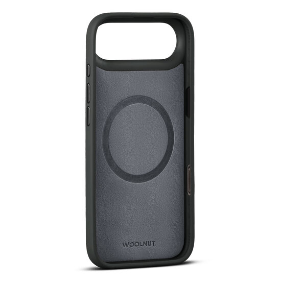 Woolnut leren MagSafe iPhone 17 Air hoesje zwart