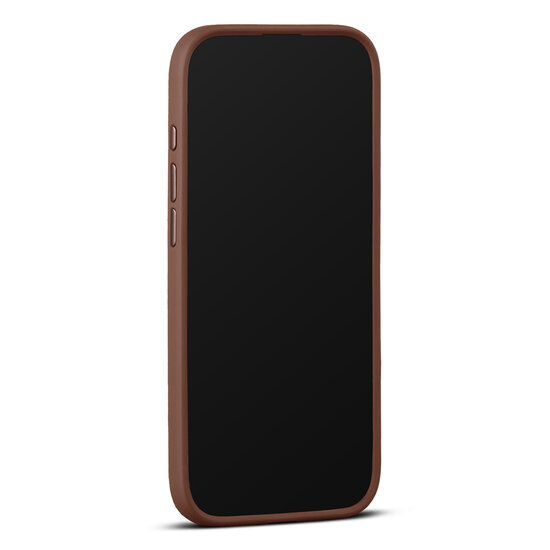Woolnut leren MagSafe iPhone 17 Air hoesje cognac
