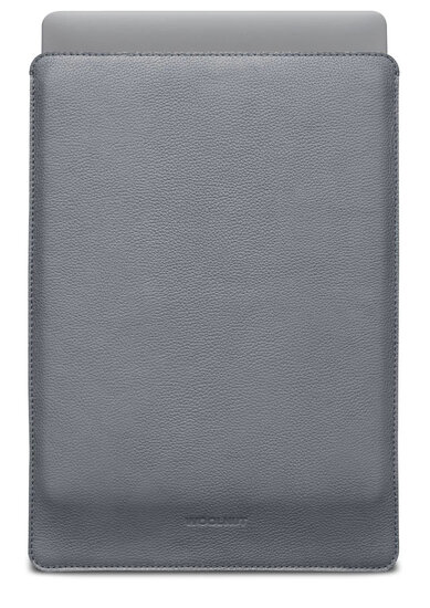 WOOLNUT Leather MacBook Pro 16 inch sleeve grijs