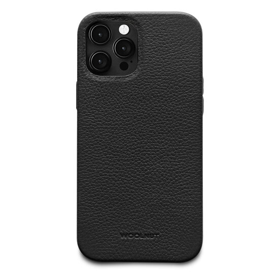 Woolnut Leather case iPhone 12 Pro Max hoesje Zwart