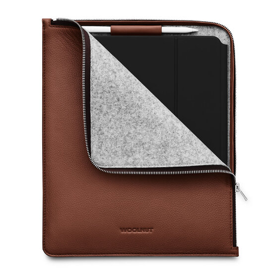 Woolnut Leather Folio iPad Air 10,9 inch / iPad 11 inch&nbsp;hoesje Cognac