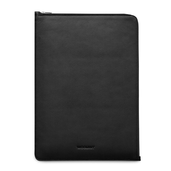 Woolnut Leather Folio MacBook Pro 16 inch hoesje Zwart