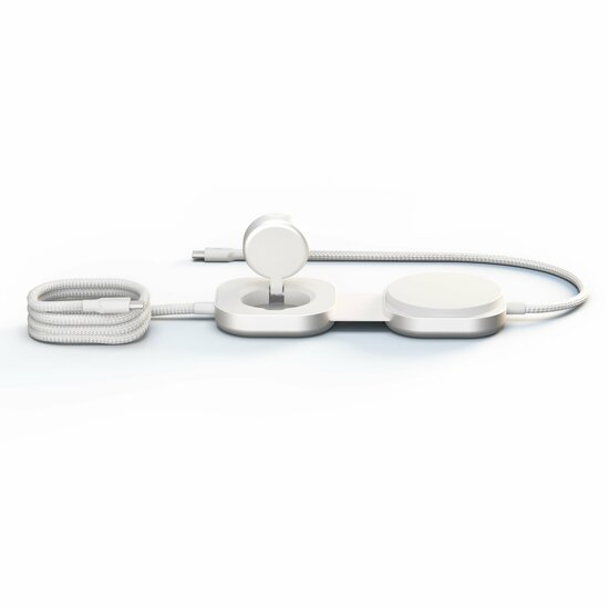 ZENS Charging Cable Pro 3 USB-C kabel met MagSafe en Apple Watch oplader wit