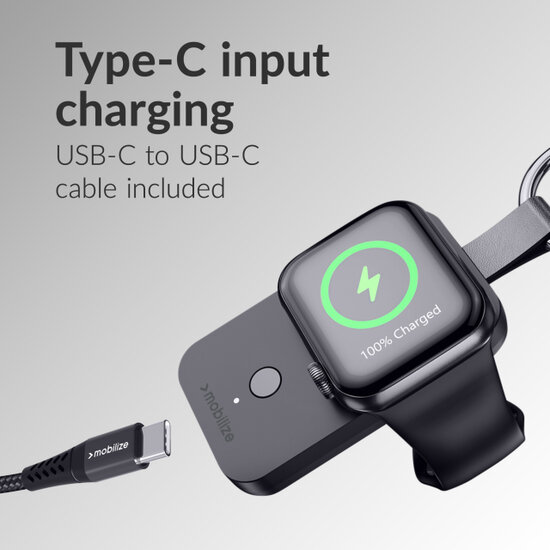 Mobilize Keychain Powerbank voor Apple Watch sleutelhanger