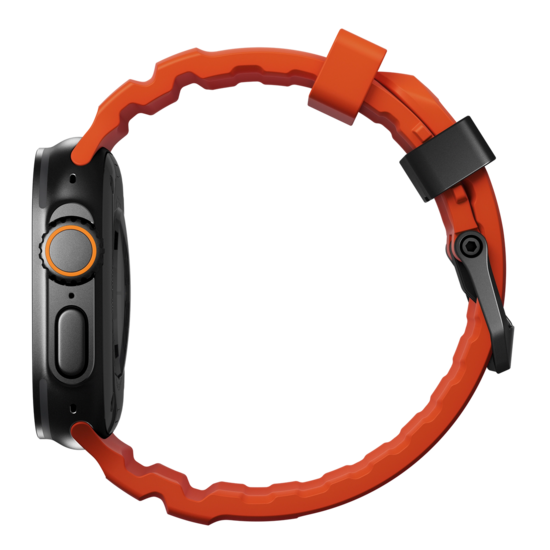 Nomad Rocky Point Apple Watch 49 / 46 /&nbsp;45 mm bandje oranje / zwart
