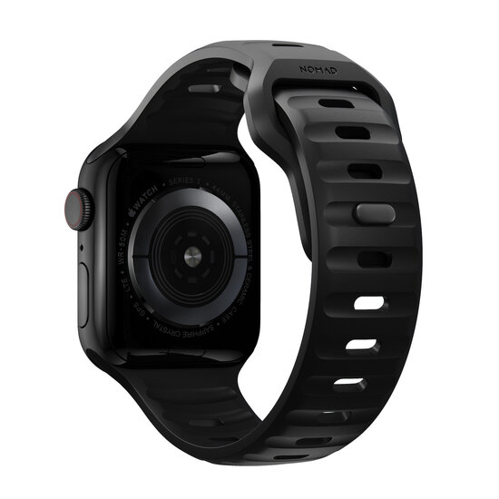 Nomad Sport FKM Apple Watch 49 / 45 / 44 mm bandje zwart