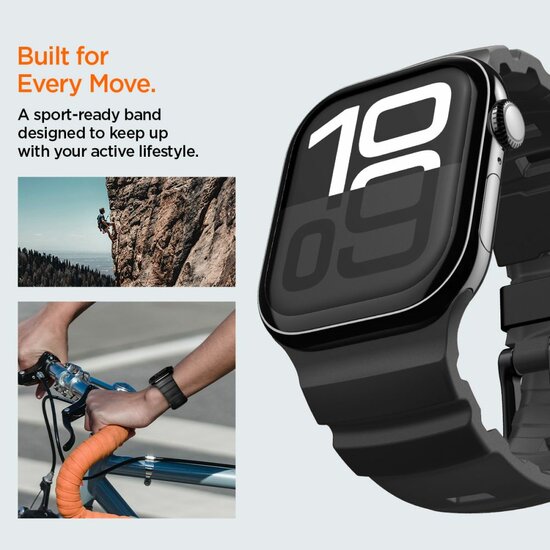 Spigen WBS2 Apple Watch 49 / &nbsp;46 / 45 / 44 &nbsp;mm bandje zwart
