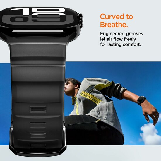 Spigen WBS2 Apple Watch 49 / &nbsp;46 / 45 / 44 &nbsp;mm bandje zwart
