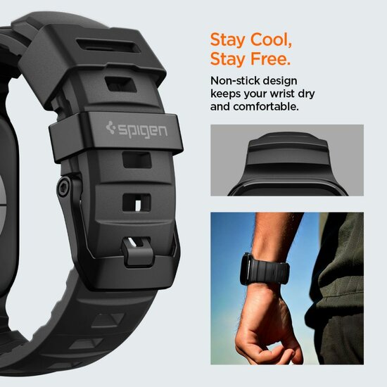 Spigen WBS2 Apple Watch 49 / &nbsp;46 / 45 / 44 &nbsp;mm bandje zwart