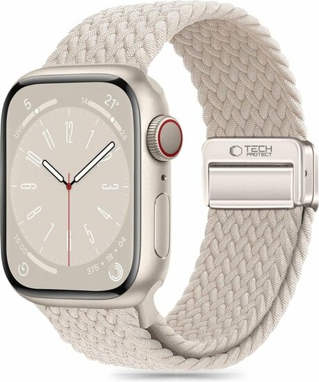 TechProtection Nylon Plus Apple Watch 42 / 41 / 40 mm bandje beige