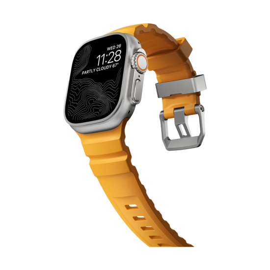 Nomad Rocky Point Apple Watch 49 / 46 /&nbsp;45 mm bandje geel