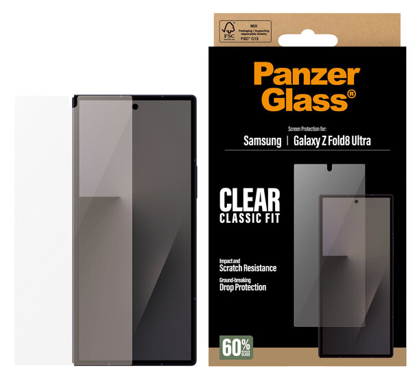 PanzerGlass Sub Classic Fit Galaxy Z Fold 8 Ultra screenprotector
