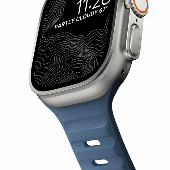 Nomad Sport FKM Apple Watch 49 / 46 /&nbsp;45 mm bandje naval blauw