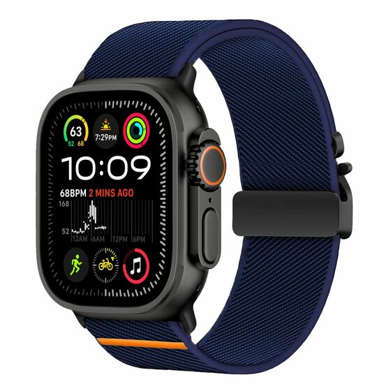 TechProtection Nylon clasp Apple Watch 49 /  46 / 45 / 44 mm bandje navy