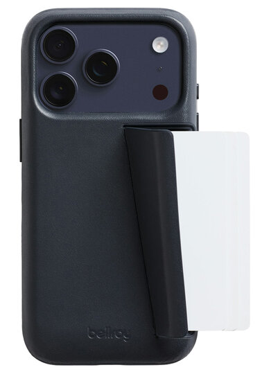 Bellroy Card iPhone 17 Pro Max wallet hoesje navy