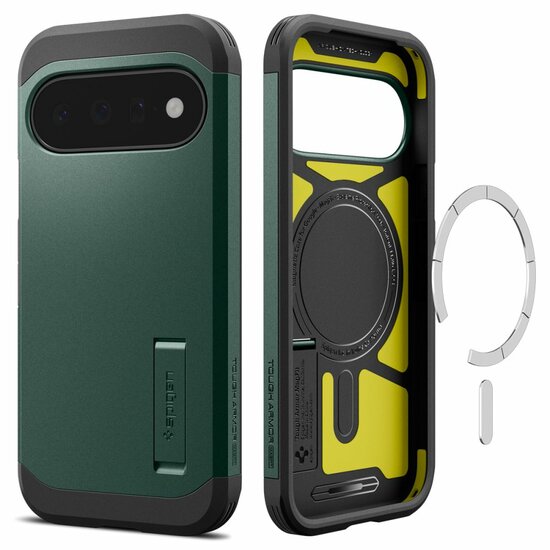 Spigen Tough Armor MagSafe Google Pixel 11 hoesje groen