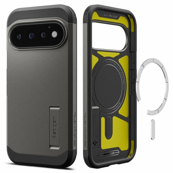 Spigen Tough Armor MagSafe Google Pixel 11 Pro hoesje gun metal