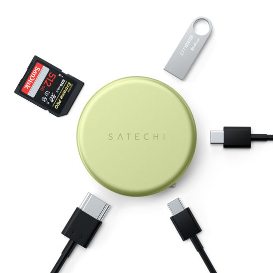 Satechi OntheGo 5 in 1 Multiport Adapter USB-C hub Citrus gelb