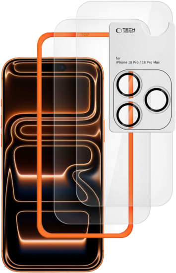 TechProtection Easy Set 3 in 1 pack iPhone 18 Pro screenprotector