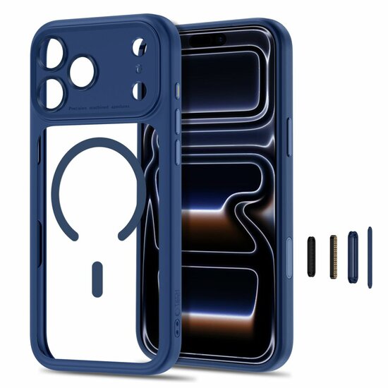 TechProtection Peak CC MagSafe iPhone 18 Pro Max hoesje deep blue