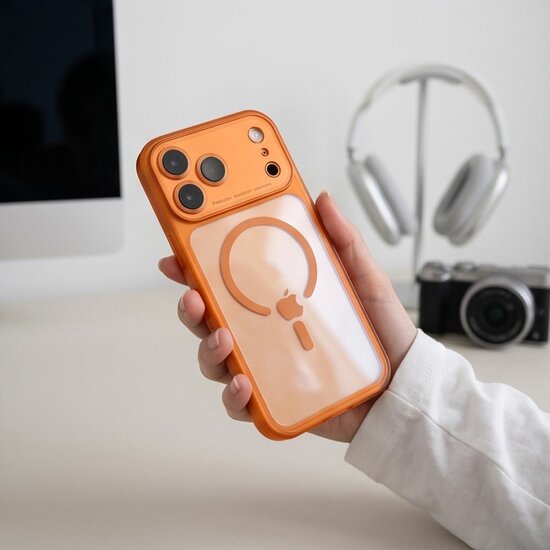 TechProtection Peak CC MagSafe iPhone 18 Pro hoesje oranje