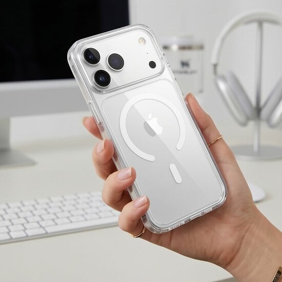 TechProtection Flex CC MagSafe iPhone 18 Pro hoesje transparant