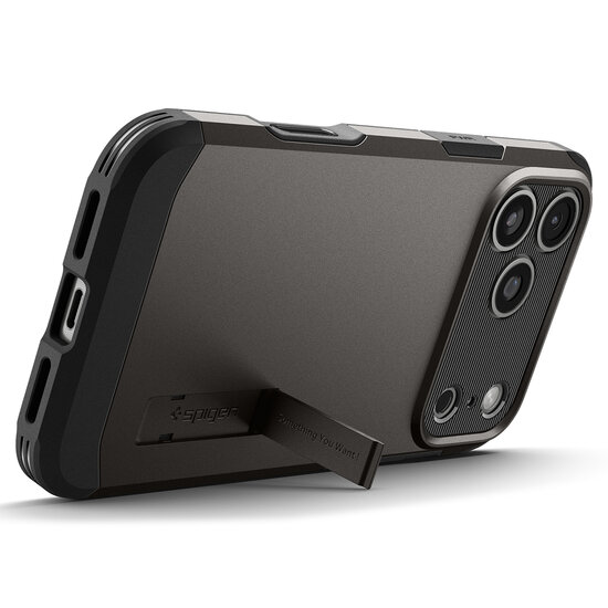Spigen Tough Armor T MagSafe iPhone 18 Pro hoesje grijs